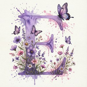 Lavender Watercolor E