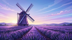 Lavender Windmill Dawn