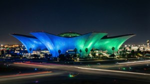 LAX Theme Building Glow