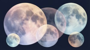 Layered Pastel Moons