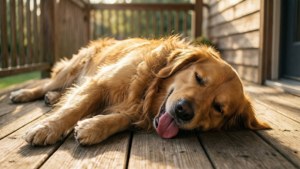 Lazy Dog Lounging