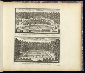 Le Bassin des cinq Fontaines d’un des Bosquets à Meudon (Upper Plate)