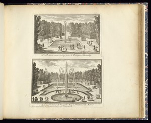 Le Bassin quarré-long pres le Potager à Chantilly (Upper Plate)