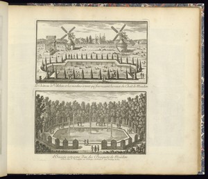 Le Châreau de Villebon et les moulins à vent qui fournissent les eaux du Chau de Meudon (Upper Plate)