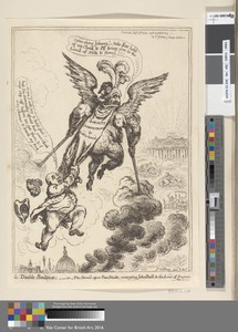 Le Diable-Boiteaux, or the Devil upon Two Sticks, conveying John Bull to the Land of Promise