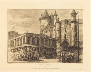 Le Grand Chatelet, Paris, vers 1780 (The Grand Chatelet, Paris, about 1780)