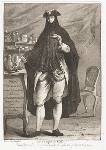 Le Masque au caffé (The Masked Man Taking Coffee)