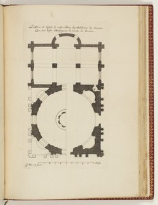 Le Plan de l’Eglise de nostre Dame des Andilieres les Saumur Que fait bastir Monseigneur le Comte de Servien