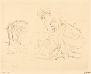 Le repos du modèle (2e planche) (The Model's Rest) (second plate)