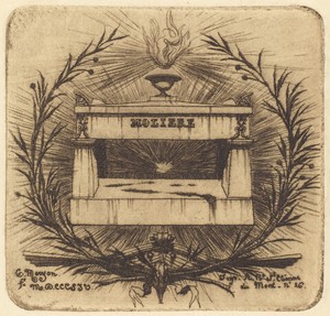 Le tombeau de Molière, au Père-Lachaise, Paris (Moliere's Tomb, in Père-Lachaise Cemetary, Paris)