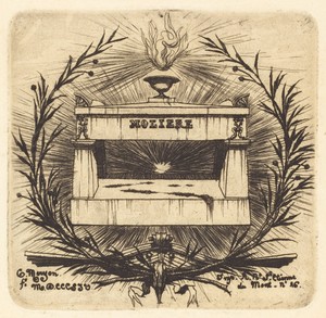 Le tombeau de Molière, au Père-Lachaise, Paris (Moliere's Tomb, in Père-Lachaise Cemetary, Paris)