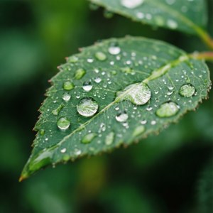 Leaf Droplets Macro
