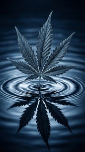 Leaf on Dark Water