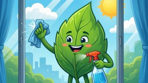 Leafy Cleaning Mascot