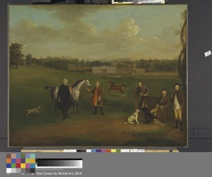 Leak Okeover, Rev. John Allen and Captain Chester at Okeover Hall, Staffordshire