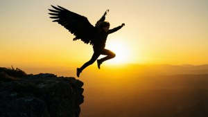 Leap Into Sunset Wings