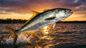 Leaping Cobia Sunset