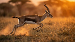Leaping Gazelle Sunrise