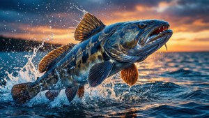 Leaping Lingcod