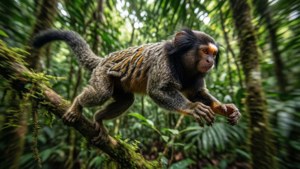 Leaping Marmoset in Action