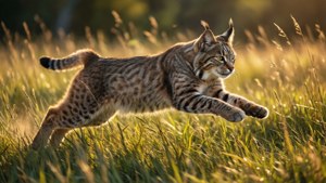 Leaping Through Grass
