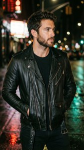 Leather Jacket Street