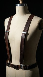 Leather Suspenders Mannequin