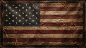 Leather Texture Flag