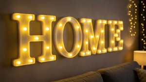 LED Word Art HOME