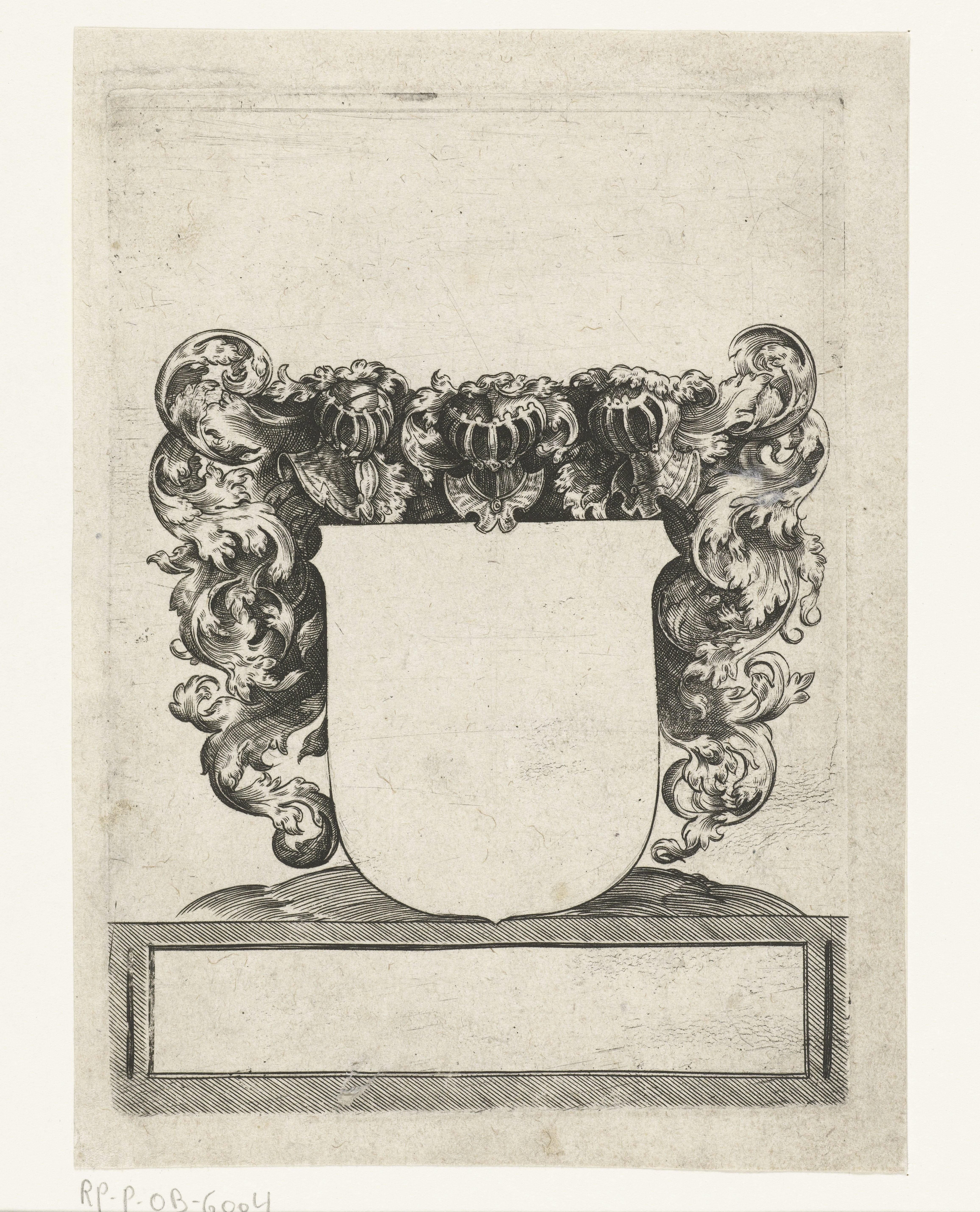 Leeg wapenschild by Abraham de Bruyn