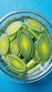 Leek Slices Water