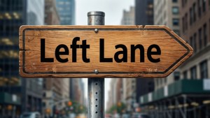 Left Lane Arrow Sign