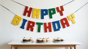 Lego Birthday Banner Minimal