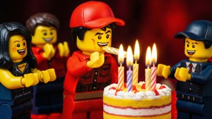 Lego Birthday Blowing Candles