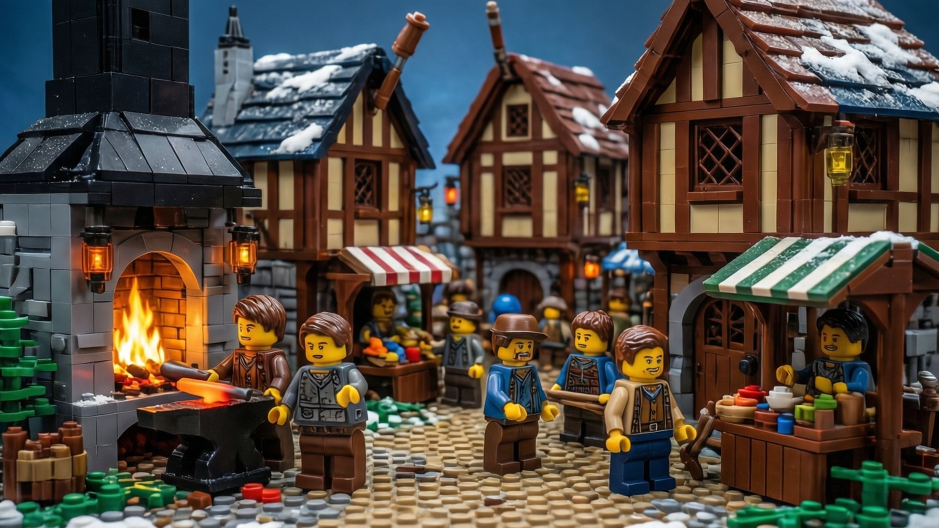 Lego Medieval Village by Wallpapers.art Studio