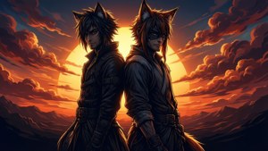 Legosi and Louis Silhouette