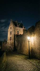 Leiden Castle Under Stars