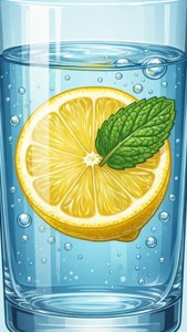 Lemon Mint Water Vector