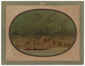 Lengua Indians Ascending the Rapids of the Rio Uruguay