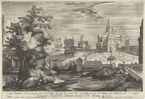 Lente, een landschap met een kasteel