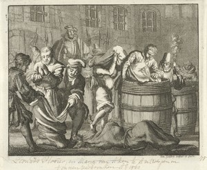 Leonard Plovier en twee meisjes te Antwerpen in vaten verdronken, 1560