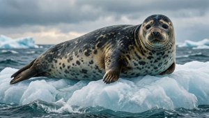 Leopard Seal on Iceberg