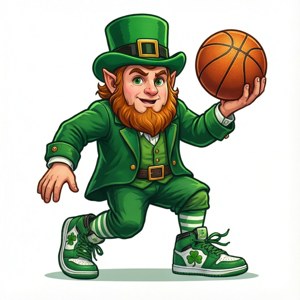 Leprechaun Basketball Vector