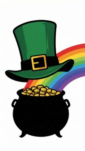 Leprechaun Hat and Pot of Gold