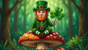 Leprechaun on Mushroom