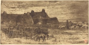 Les Bergeries, Soleil Couchant (Pastoral Scene, Setting Sun)