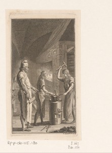 Les in de werkplaats van de smid