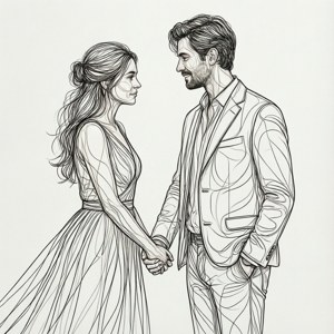 Letting Go Line Art