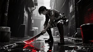 Levi in the Rain