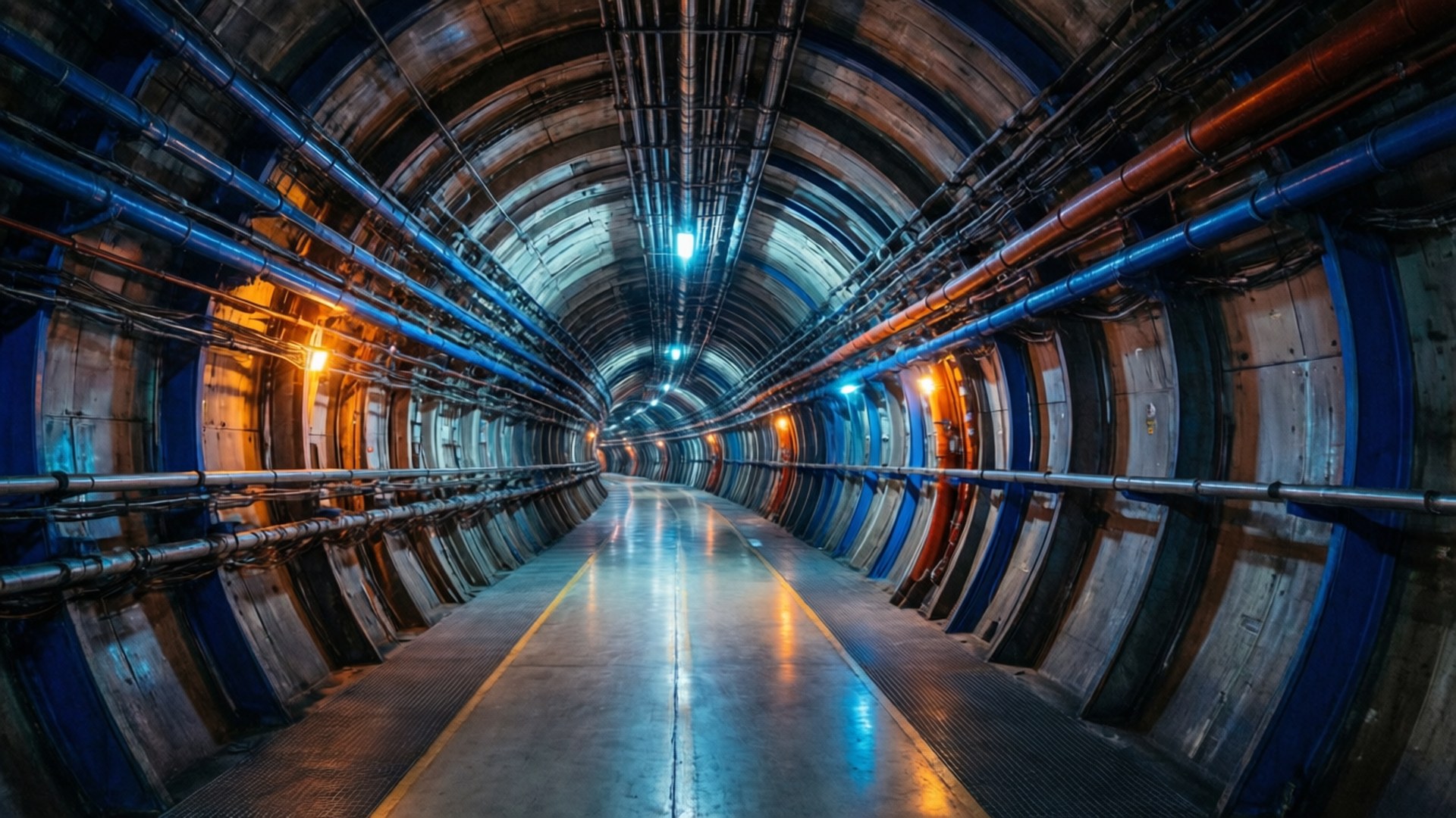 LHC Tunnel Perspective by Wallpapers.art Studio